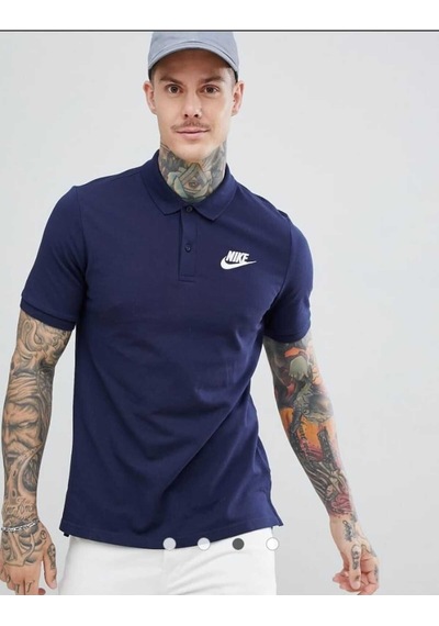 Nike Sportswear Polo Cotton Tee Navy Polo Yaka Tişört Lacivert Lacivert
