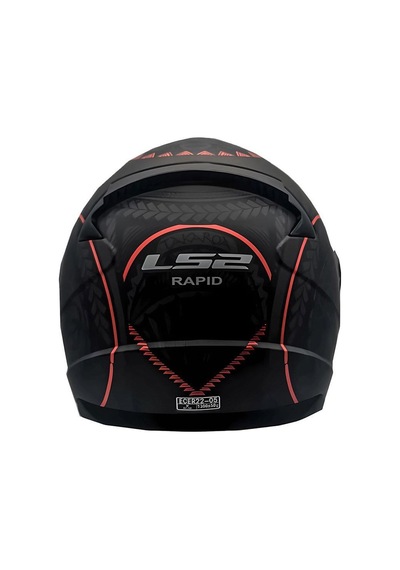 Ls2 Rapid Takaroa Full Face Motosiklet Kaskı 67069 Siyah Kırmızı