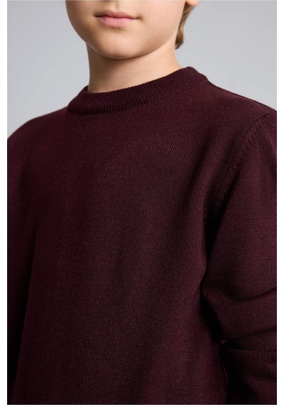 Defacto Regular Fıt Bisiklet Yaka Basic Kazak Erkek Çocuk A4992a826aubr34 Bordo-br34