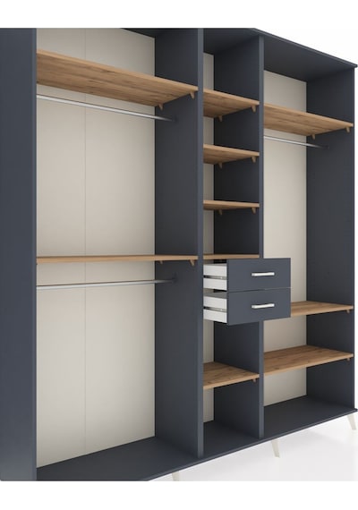 Hyperion Dolap 10 Raflı 2 Çekmeceli 3 Askılı 220x44x243 Antrasit-çam/antrasit Çok Renkli Hyperion Dolap 10 Raflı 2 Çekmeceli 3 Askılı 220x44x243 Antrasit-çam/antrasit Çok Renkli