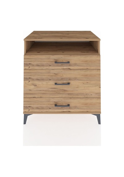 Kronos Şifonyer Tek Raflı 3 Çekmeceli 88x59x96 Çam-çam Atlas Çam