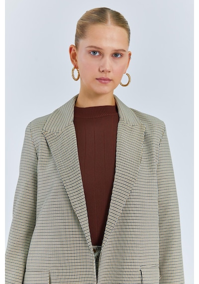Mixray 4580 Kadın Pitikare Blazer Ceket Vizon