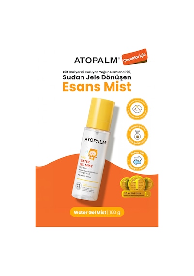Çocuklar İçin Bariyer Koruyucu Nemlendirici Jele Dönüşen Esans Mist Atopalm Water Gel Mist Kids