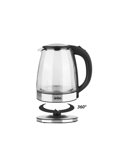 Cam - Ledli Kettle 1.8lt Gizli Rezistans - Kablosuz 360 Derece Gövde 1500w Sk-8033 5691