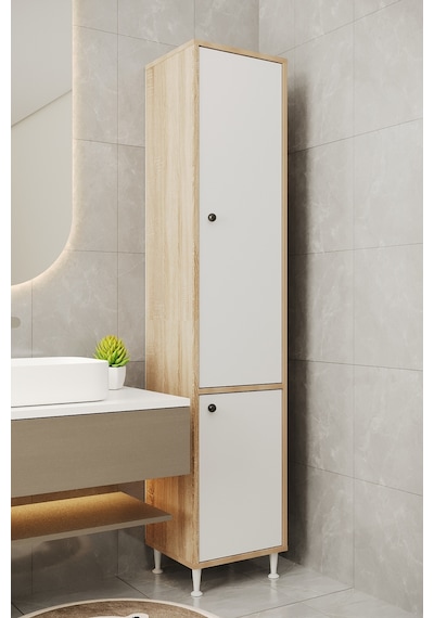 Aeka Ae-2028 Soft 2 Kapaklı Çok Amaçlı Dolap 40x180 Cm Raflı Dar Yüksek Boy Banyo Çok Bölmeli Depolama Dolabı Sonomo - Beyaz Aeka Ae-2028 Soft 2 Kapaklı Çok Amaçlı Dolap 40x180 Cm Raflı Dar Yüksek Boy Banyo Çok Bölmeli Depolama Dolabı Sonomo - Beyaz