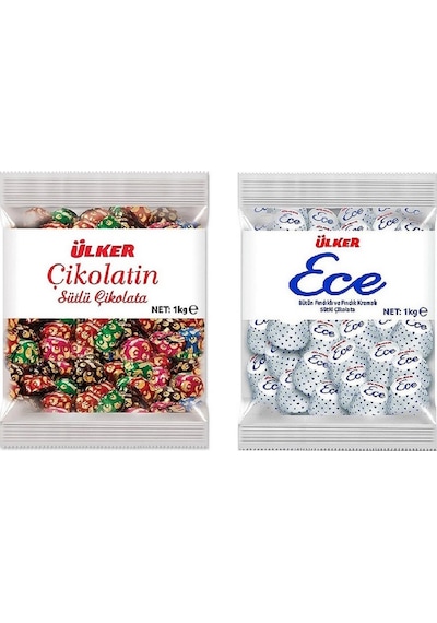 Ülker Ece Çikolata 1 KG + Ülker Çikolatin 1 KG