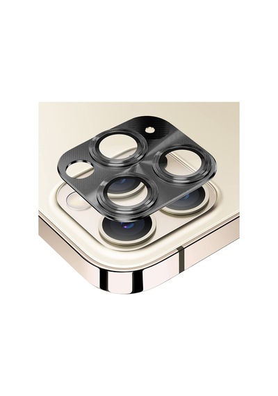 Apple Uyumlu iPhone 11 Pro / 11 Pro Max Metalik Seri Kamera Lens Koruyucu Siyah Siyah