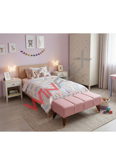 Winflex Çok Amaçlı Dekoratif Puf 38 X 100cm Pembe Renk