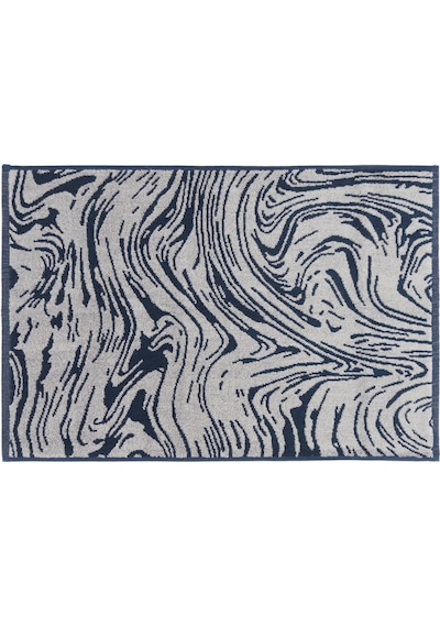 Soft Digital Blue Ayak Havlusu - Lacivert - 50x70 Cm Renkli