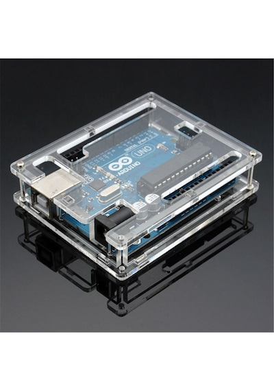 Arduino Uno R3 Plastik Koruma Kutusu Vidalı Pleksi Kutu