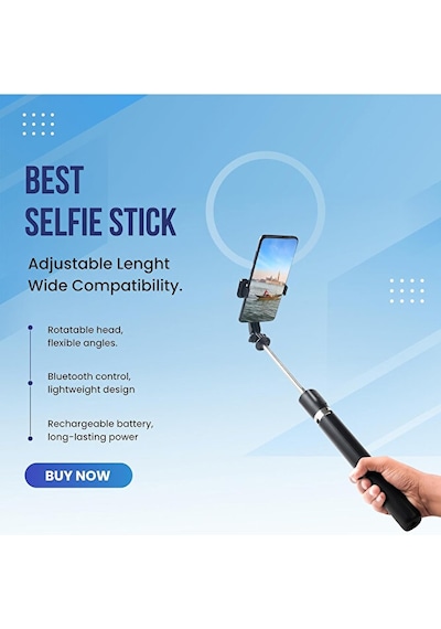 3in1 Bluetooth Kumandalı Ayaklı Selfie Çubuğu Tripod 170 Cm