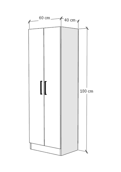Derin 8 Raflı 2 Kapaklı Çok Amaçlı Mutfak Dolabı Banyo Dolabı Çok Amaçlı Dolap Beyaz