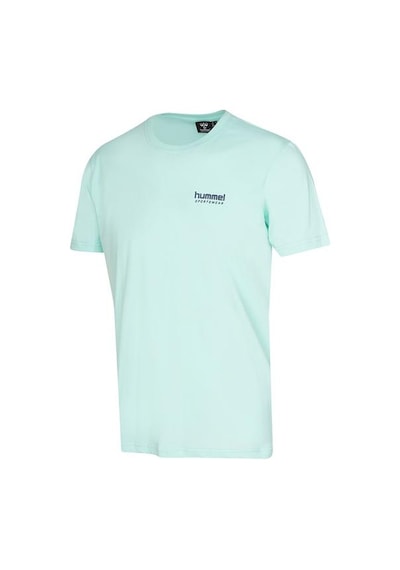 Hummel Trinar Erkek Turkuaz Yuvarlak Yaka Tişört 912357-2888