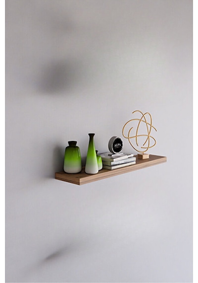 Alpa Ev Mobilya Minimal Tekli Duvar Rafı Seti Dekoratif Raf 50x15 Cm Atlantik Çam