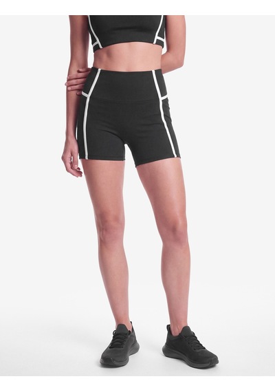 Koton Yüksek Bel Slim Fit Biyeli Spor Biker Tayt Siyah 7wak40003nk