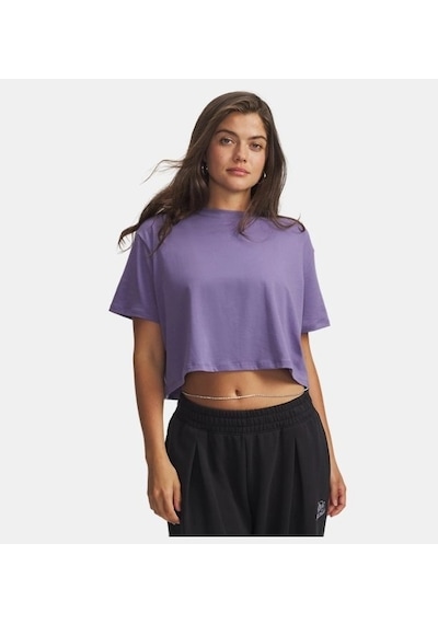 Under Armour Ua Rival Boxy Tee Solid Kadın T-shirt 6011064-520 Mor