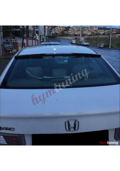 Honda Civic Fb7 Cam Üstü Spoiler. Yarasa Cam Üstü. Parlak Siyah