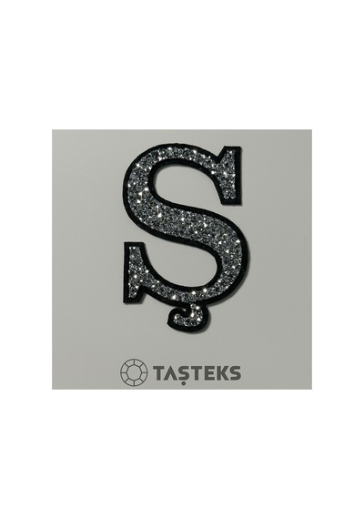 Taşlı Ütülenebilen Veya Sticker Olarak Kullanılabilen 6cm Ş Harfi