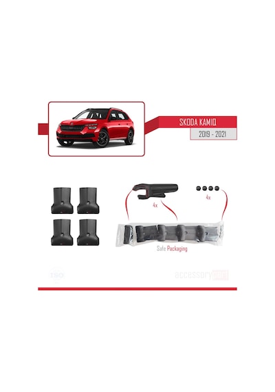 Skoda Kamiq 2019 Ve Sonrası Fly Model Ara Atkı Tavan Barı Gri