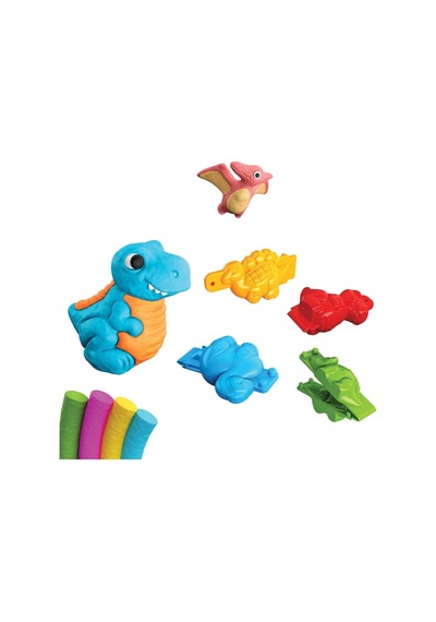 3d Dinozor Oyun Hamur Seti 200 Gr. - Oyun Hamuru Seti - Hamur Setleri - Hamur Kalıpları Renkli