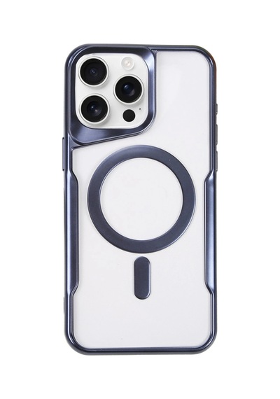 Apple Uyumlu   iPhone 16 Pro Max Kılıf Boyi Magsafe Silikon Kapak - Lacivert