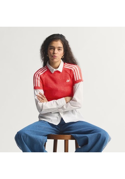 Adidas Knitted Crochet Cali Kadın Tişört C-adıkc6482b30a00 Kırmızı