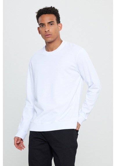 Ac&Co / Altınyıldız Classics Standart Fit Normal Kesim Bisiklet Yaka Erkek Sweatshirt - Beyaz Ac&Co / Altınyıldız Classics Standart Fit Normal Kesim Bisiklet Yaka Erkek Sweatshirt - Beyaz