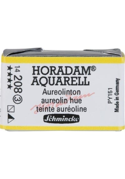 Schmincke : Horadam Aquarell Artist Sulu Boya : Tam Tablet : Seri 3 208 Aureolin Modern