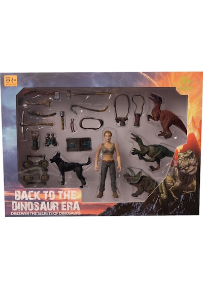 Kadın Figürlü Dinozor Seti
