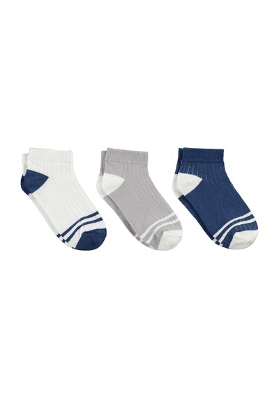 Civil Boys Soft Basic 3'lü 2-12 Yaş Erkek Çocuk Patik Çorap Standart