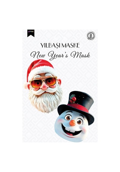 Maske Yılbaşı Temalı 2li Kardan Adam Noel Baba Diğer