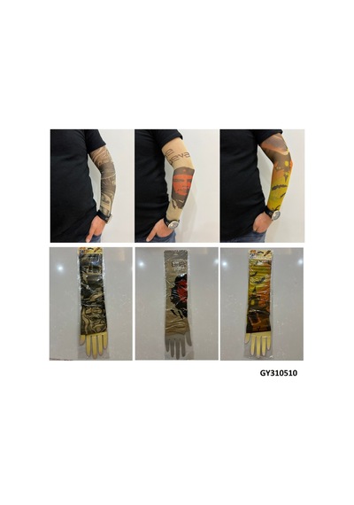 Giyilebilir Dövme 3 Çift 6 Adet Kol Çorap Dövmesi Sleeve Tattoo Set6