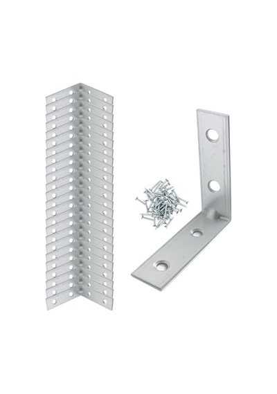 50 Adet İnce Metal Köşebent 50x50x15 Mm L Demiri
