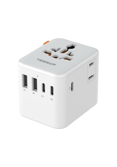 Lexroo Evrensel Seyahat Adaptörü, 5 Usb Portlu Uluslararası Fiş Adaptörü, Abd'den Avrupa Birliği