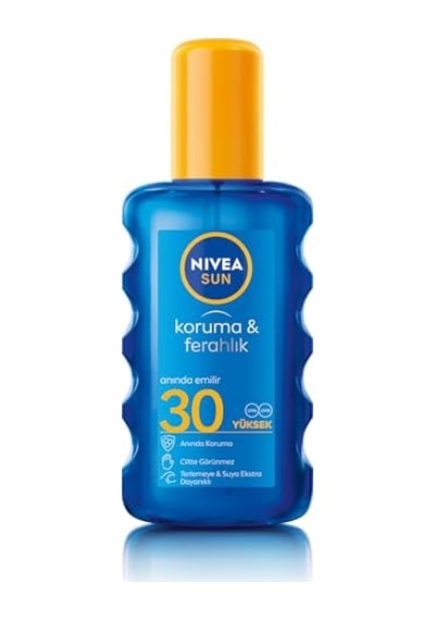 Nıvea Sun Spf30 Güneş Koruyucu Vücut Spreyi 200ml, Ferahlatıcı, Suya Dayanıklı, Anında Uva Uvb Koruması