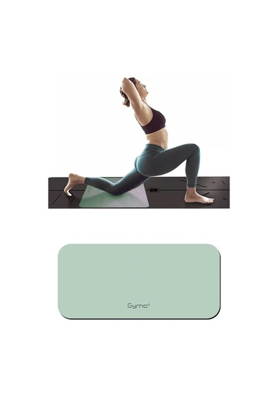 Gymo Ekolojik 6mm Tpe Yoga Matı Pilates Minderi Diz Dirsek Koruyucu Matlı Set Açık Yeşil
