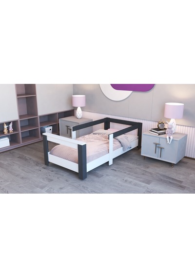 Herseycik Ninnimo Montessori Suntalam Karyola Antrasit Beyaz Y25 Y-1064