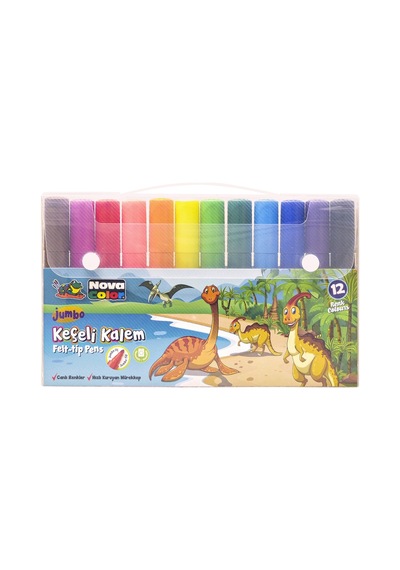 Nova Color Keçeli Kalem 12 Li Jumbo Nc-874