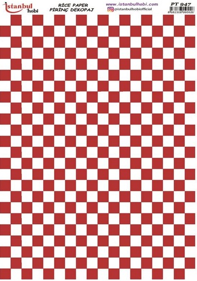 Pirinç Dekopaj Kağıdı 30x42cm Pt-947 Damalı