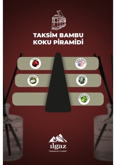 Taksim Bambu Çubuklu Oda Kokusu Türkiye Serisi Sandal - Yasemin 500 ML