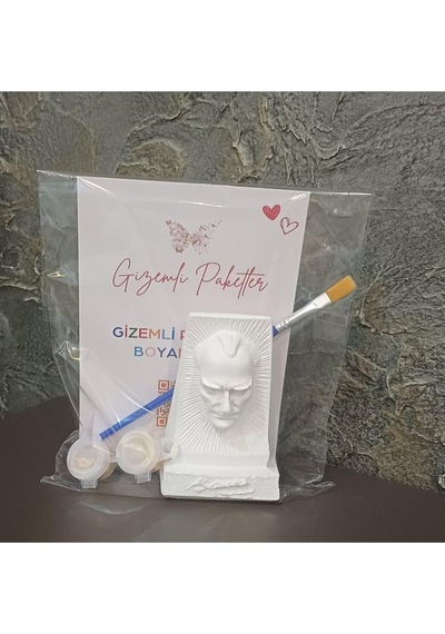 Atatürk Büstü Taş Tozu Boyama Seti