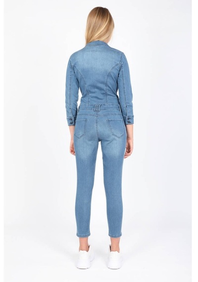 Kadın Mavi Jean Tulum Pantolon