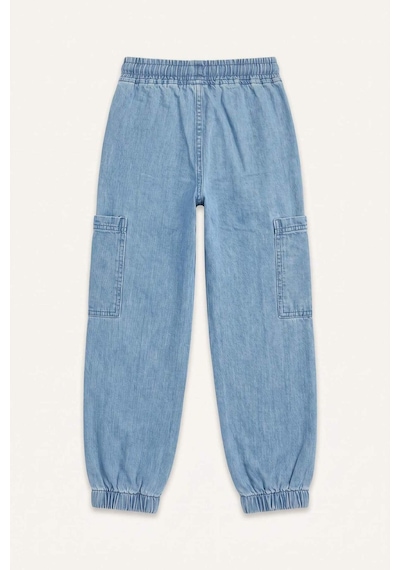 Defacto Jogger Fıt Elastik Bel Jean Açık Mavi Pantolon Erkek Çocuk H7278a826smnm39 Mavi-nm39