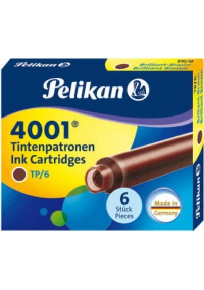 Pelikan Dolma Kalem Tüpü 6 Lı Kahverengi 4001