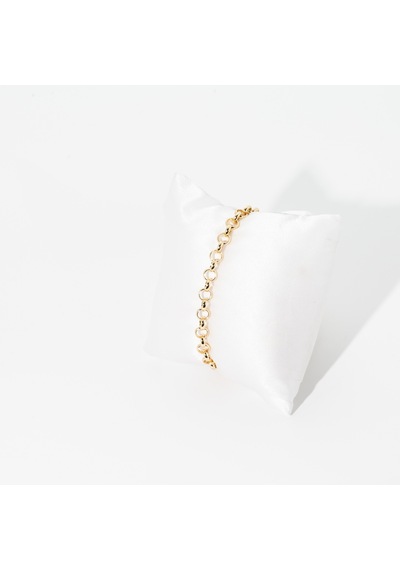 Biem Küçük Yuvarlak Halka Model Çelik Bileklik Gold/gümüş