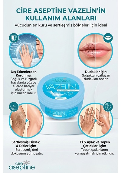 Cire Aseptine Vazelin Klasik 150 Ml 6 Adet