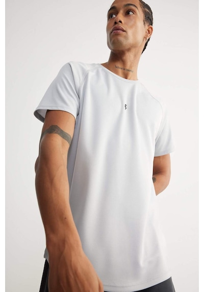 DeFactoFit Hızlı Kuruyan Slim Fit Dar Kesim Bisiklet Yaka Baskılı Sporcu Kısa Kollu Tişört V2887AZ25SPGR91
