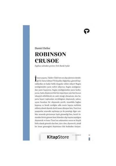 Robinson Crusoe - Daniel Defoe - Turkuvaz Kitap