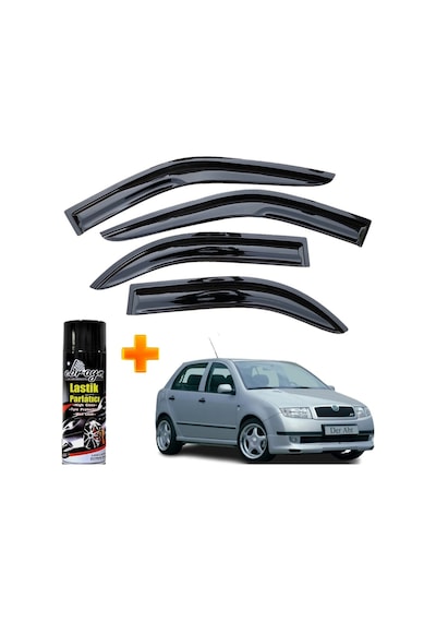 Skoda Fabia Mügen Cam Rüzgarlığı Hb 2000-2009 Arası 4 Lü Takım +500ml Lastik Parlatıcı