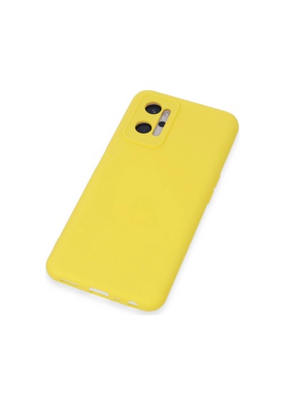 Realme 9i 4g Kılıf Nano İçi Kadife Silikon - Sarı -